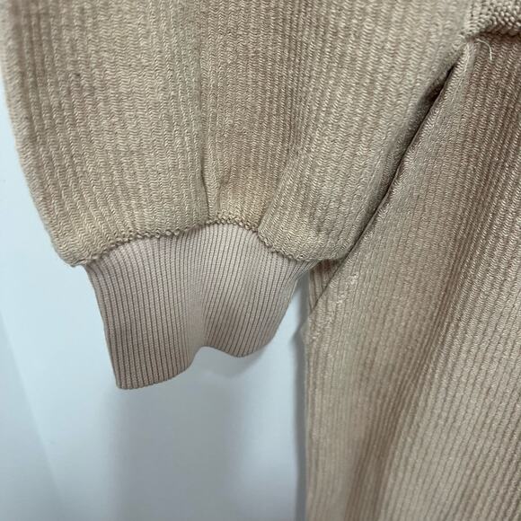 L Space Coastin Jogger Jumpsuit Tan Beige Pockets Drawstring Waist XL NWT Comfy - Picture 7 of 15